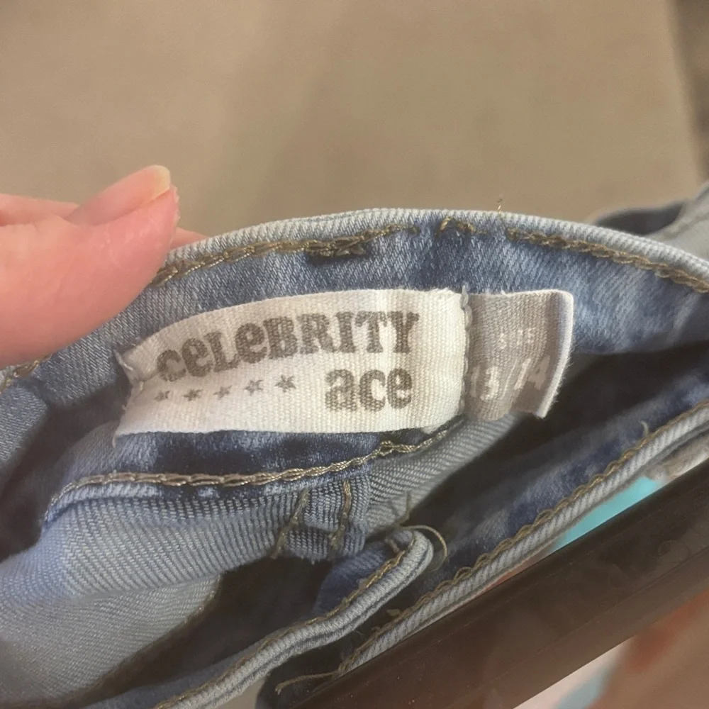 5 for $25!! Casual Light Blue Distressed Denim Shorts - Picture 2 of 3